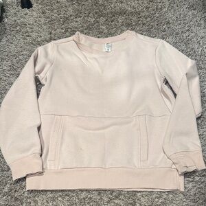 Athleta Light Pink Crew Neck Sweater